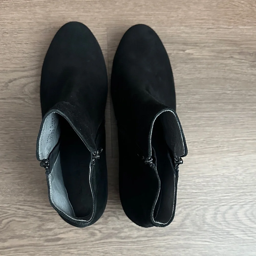 Chocolat Blu Black Suede Ankle Boots